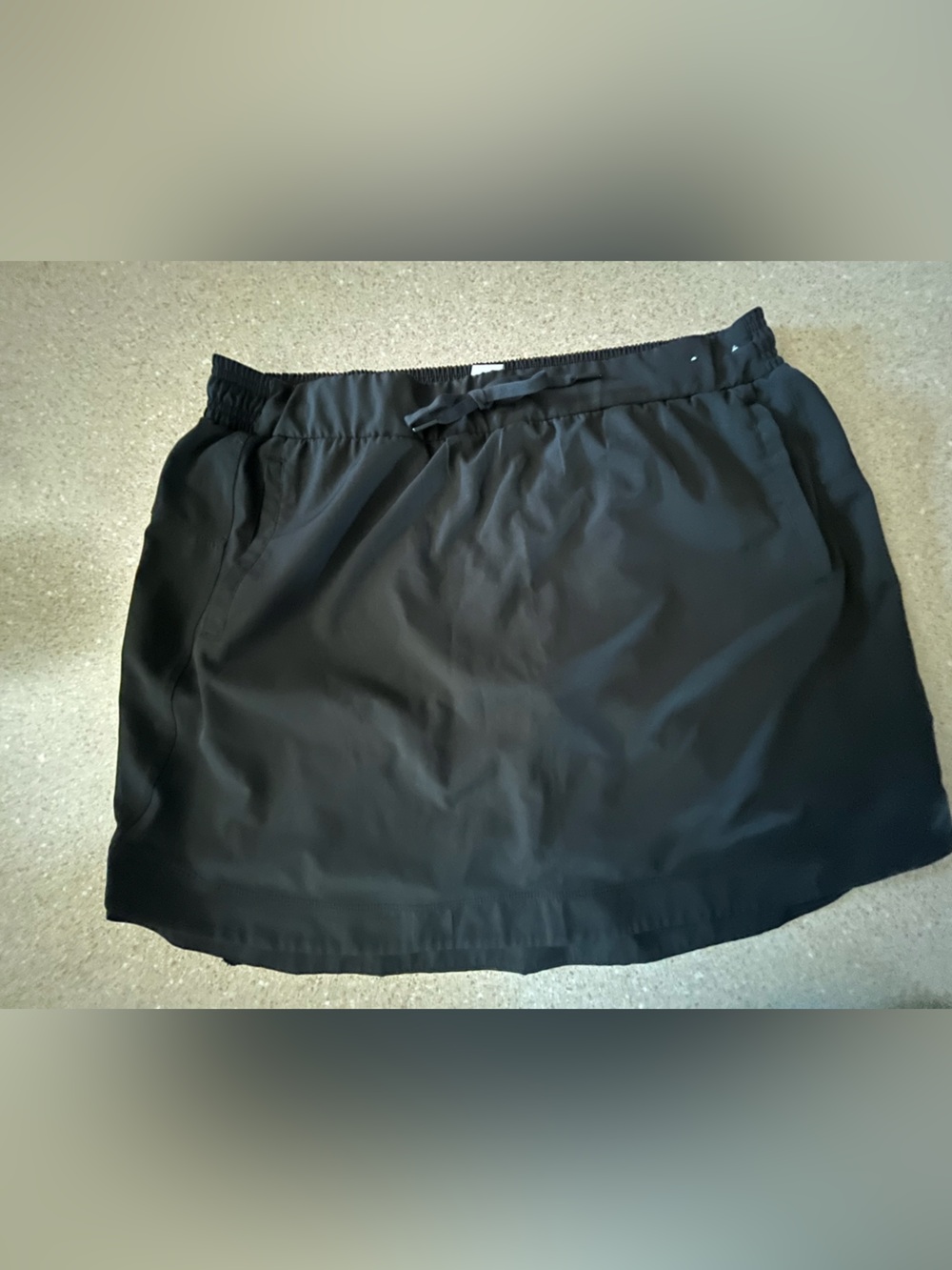 RBX Black Mini Skirt with Elastic Drawstring Waist, Pockets